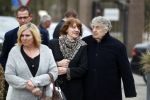 Leusden 6 maart 2018
Crematie Mies Bouwman in crematorium Leusden. Tonny Eyk met vrouw