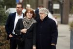 Leusden 6 maart 2018
Crematie Mies Bouwman in crematorium Leusden. Tonny Eyk met vrouw