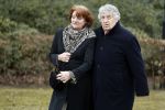 Leusden 6 maart 2018
Crematie Mies Bouwman in crematorium Leusden. Tonny Eyk met vrouw