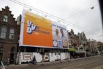 Amsterdam 6 maart 2018 
Abri Reclame VVD met oa Mark Rutte
