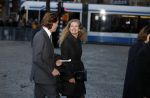 Amsterdam 3 februari 2018 
Prinses Beatrix viert haar 80e verjaardag in het paleis op de dam. Willemijn Verloop met man