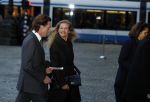 Amsterdam 3 februari 2018 
Prinses Beatrix viert haar 80e verjaardag in het paleis op de dam. Willemijn Verloop met man