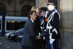 Amsterdam 3 februari 2018 
Prinses Beatrix viert haar 80e verjaardag in het paleis op de dam. Willemijn Verloop met man