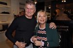Amsterdam 12 maart 2019
Modeshow Mart Visser in zijn eigen Atelier. Anneliese Bergman met man