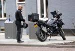 Amsterdam 8 maart 2019
Humberto Tan op zijn BMW motor.