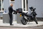 Amsterdam 8 maart 2019
Humberto Tan op zijn BMW motor.