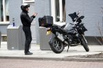 Amsterdam 8 maart 2019
Humberto Tan op zijn BMW motor.