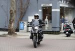 Amsterdam 8 maart 2019
Humberto Tan op zijn BMW motor.