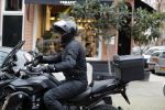 Amsterdam 8 maart 2019
Humberto Tan op zijn BMW motor.