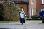 Vreeland 8 februari 2019
Inge Schrama op de bakfiets bij haar nieuwe huis in Vreeland.