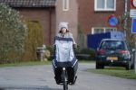 Vreeland 8 februari 2019
Inge Schrama op de bakfiets bij haar nieuwe huis in Vreeland.