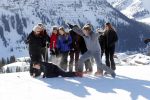 Lech 25 februari 2019
Koning Willem-Alexander, Koningin MÃ¡xima, Prinses Beatrix, Prins Constantijn, Prinses Laurentien en de prinsessen Amalia, Alexia en Ariane samen met Eloise, Leonore en Claus-Casimir tijdens de fotosessie tijdens de wintersportvakantie in Lech.