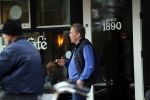Amstelveen 2 maart 2019
Maarten Spanjer staat bij cafe 1890 neen sigaretje te roken.