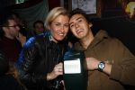 Amsterdam 14 februari 2019
Feestje voor de kluivert dog rescue foundation in het toppers cafe. Anouk Smulders met Nino Wilkes