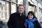 Amsterdam 9 maart 2019
Robert ten Brink en zijn vrouw Roos op de fiets in Amsterdam.