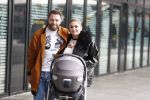 Amsterdam 28 februari 2019
Roxeanne Hazes en haar vriend Erik Zwennes achter de kinderwagen.