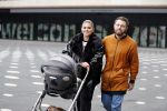 Amsterdam 28 februari 2019
Roxeanne Hazes en haar vriend Erik Zwennes achter de kinderwagen.