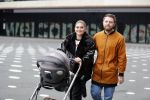 Amsterdam 28 februari 2019
Roxeanne Hazes en haar vriend Erik Zwennes achter de kinderwagen.