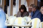 Amsterdam 27 februari 2019
Tom Egbers en zijn vrouw Janke Dekker op terras .