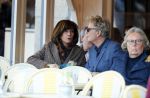 Amsterdam 27 februari 2019
Tom Egbers en zijn vrouw Janke Dekker op terras .
