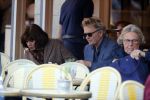 Amsterdam 27 februari 2019
Tom Egbers en zijn vrouw Janke Dekker op terras .