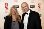 Hilversum 9 maart 2020
Uitreiking Buma awards in studio 21 op het mediapark. Ben Liebrand  met partner