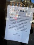 Amsterdam 16 maart 2020
Ook brasserie v Dam heeft de dueren gesloten ivm het corona virus.