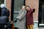 Amsterdam 30 januari 2020
Carolien Spoor en haar man John Karthaus achter de kinderwagen.