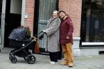 Amsterdam 30 januari 2020
Carolien Spoor en haar man John Karthaus achter de kinderwagen.