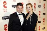 Hilversum 9 maart 2020
Uitreiking Buma awards in studio 21 op het mediapark. Davina Michelle en haar vriend Sebastiaan