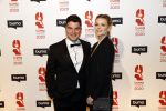 Hilversum 9 maart 2020
Uitreiking Buma awards in studio 21 op het mediapark. Davina Michelle en haar vriend Sebastiaan