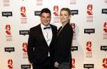 Hilversum 9 maart 2020
Uitreiking Buma awards in studio 21 op het mediapark. Davina Michelle en haar vriend Sebastiaan