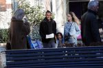 Amsterdam 7 februari 2020
Doutzen Kroes en haar man Sunnery James doen boodschappen met hun dochtertje op de cornelis schuytstraat