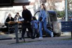 Amsterdam 7 februari 2020
Doutzen Kroes en haar man Sunnery James doen boodschappen met hun dochtertje op de cornelis schuytstraat