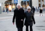 Amsterdam 19 januari 2020
Herdenkingsdienst Martin Elfrink de partner van Andre v Duin die afgelopen maandag overleden is . De Dienst was in het deLamar theater. Fred Oster met zijn vrouw