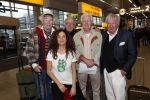 Schiphol 4 februari 2020
Katja Schuurman Peter Faber Willibrord Frequin Gerard Cox en Barrie Stevens vertrekkenb vanaf schiphol naar Suriname voor de opnames van het RTL4 programma Beter laat dan ooit.