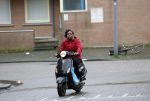 Rotterdam 17 januari 2020
Imanuelle Grives op haar scooter in Rotterdam.