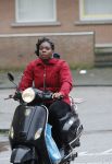Rotterdam 17 januari 2020
Imanuelle Grives op haar scooter in Rotterdam.