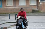 Rotterdam 17 januari 2020
Imanuelle Grives op haar scooter in Rotterdam.