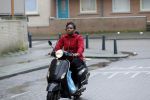 Rotterdam 17 januari 2020
Imanuelle Grives op haar scooter in Rotterdam.
