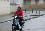 Rotterdam 17 januari 2020
Imanuelle Grives op haar scooter in Rotterdam.
