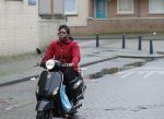 Rotterdam 17 januari 2020
Imanuelle Grives op haar scooter in Rotterdam.