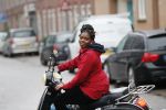 Rotterdam 17 januari 2020
Imanuelle Grives op haar scooter in Rotterdam.