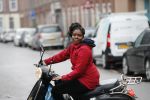 Rotterdam 17 januari 2020
Imanuelle Grives op haar scooter in Rotterdam.