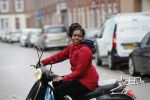 Rotterdam 17 januari 2020
Imanuelle Grives op haar scooter in Rotterdam.