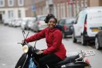 Rotterdam 17 januari 2020
Imanuelle Grives op haar scooter in Rotterdam.