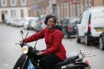 Rotterdam 17 januari 2020
Imanuelle Grives op haar scooter in Rotterdam.