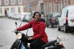 Rotterdam 17 januari 2020
Imanuelle Grives op haar scooter in Rotterdam.