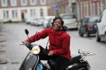 Rotterdam 17 januari 2020
Imanuelle Grives op haar scooter in Rotterdam.