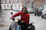 Rotterdam 17 januari 2020
Imanuelle Grives op haar scooter in Rotterdam.